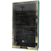 Specchio LED Verticale | Pulsanti touch | Funzione anti-appannamento | Luce bianca calda - Reyze Serie Simetria Modello 8